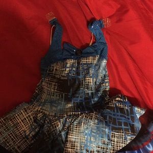 Blue,purple, and green